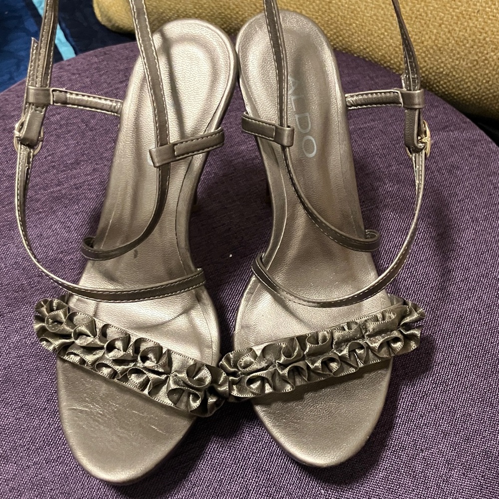 Aldo Women's Bronze Strappy Heels